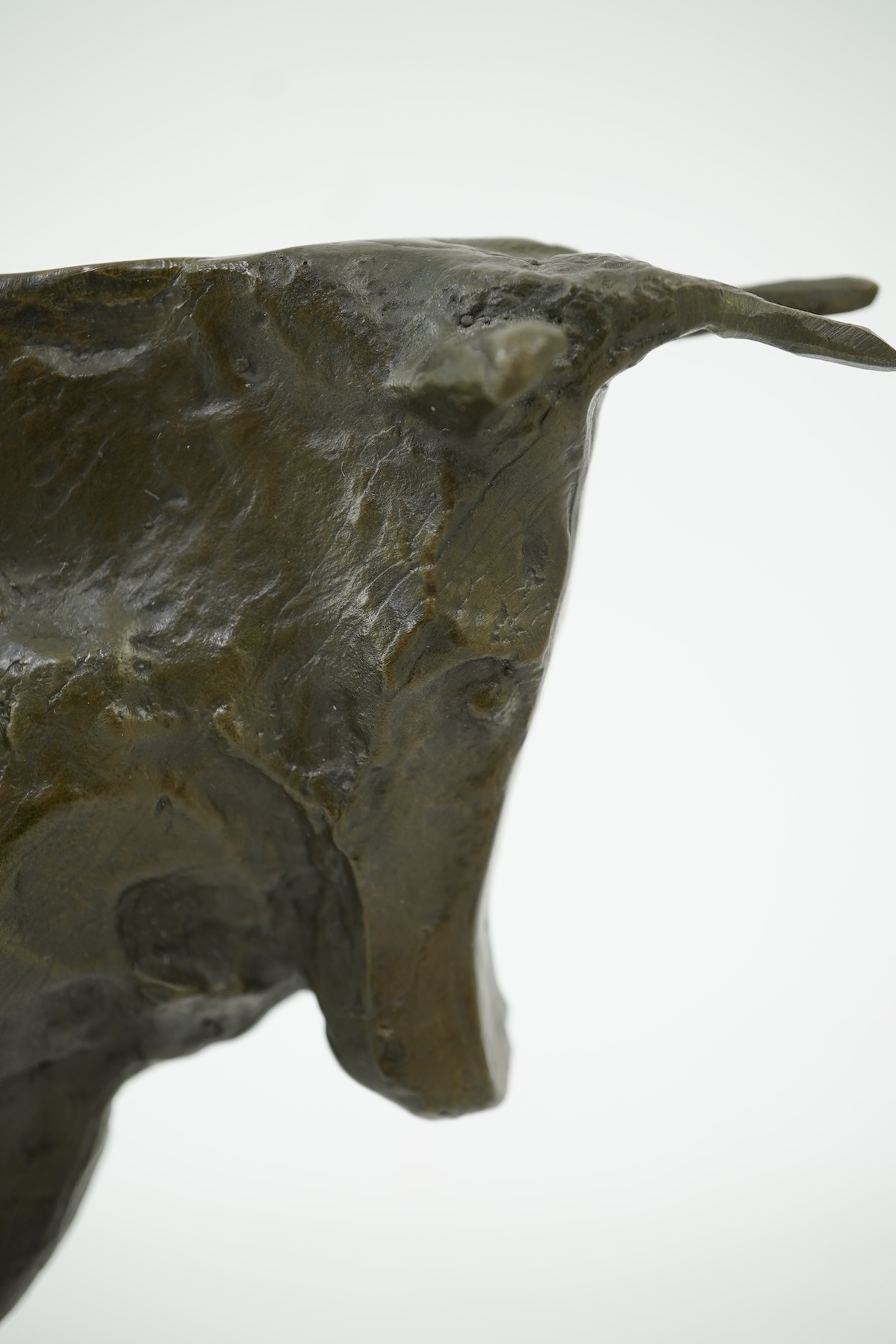 After Pablo Picasso (Spanish 1881-1973): A patinated bronze figure of an Andalusian bull